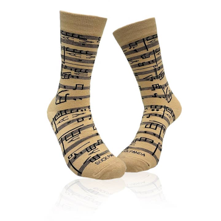 Music Note Pattern Socks from the Sock Panda (Adult Large) for wholesale by Sock Panda