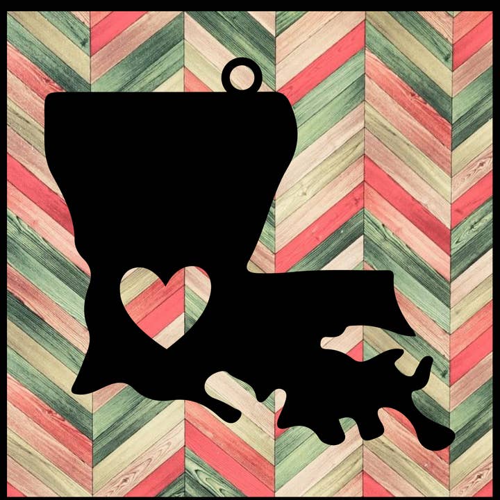 Metal Ornament Louisiana for wholesale by Designed With Sparks