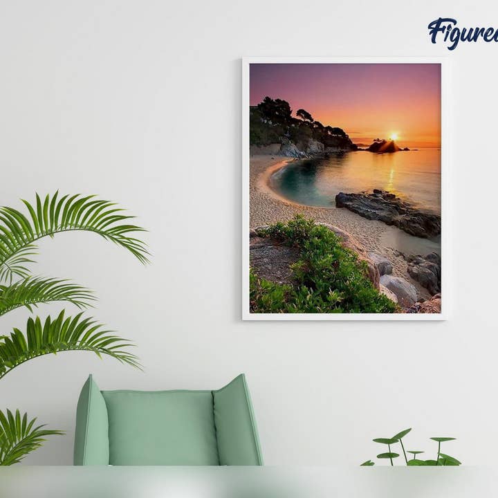 Figured'Art - Wholesale Paint Set - Paint by numbers - Quiet Beach at Dusk