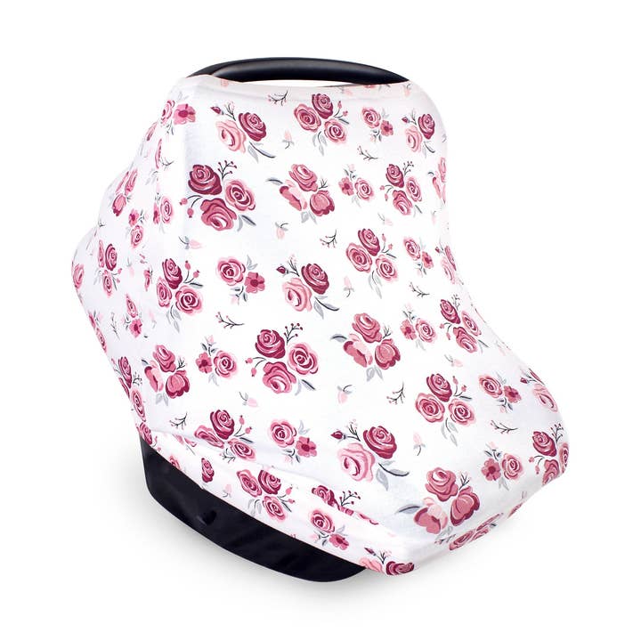 Hudson Baby Multi-use Car Seat Canopy, Roses for wholesale by BabyVision