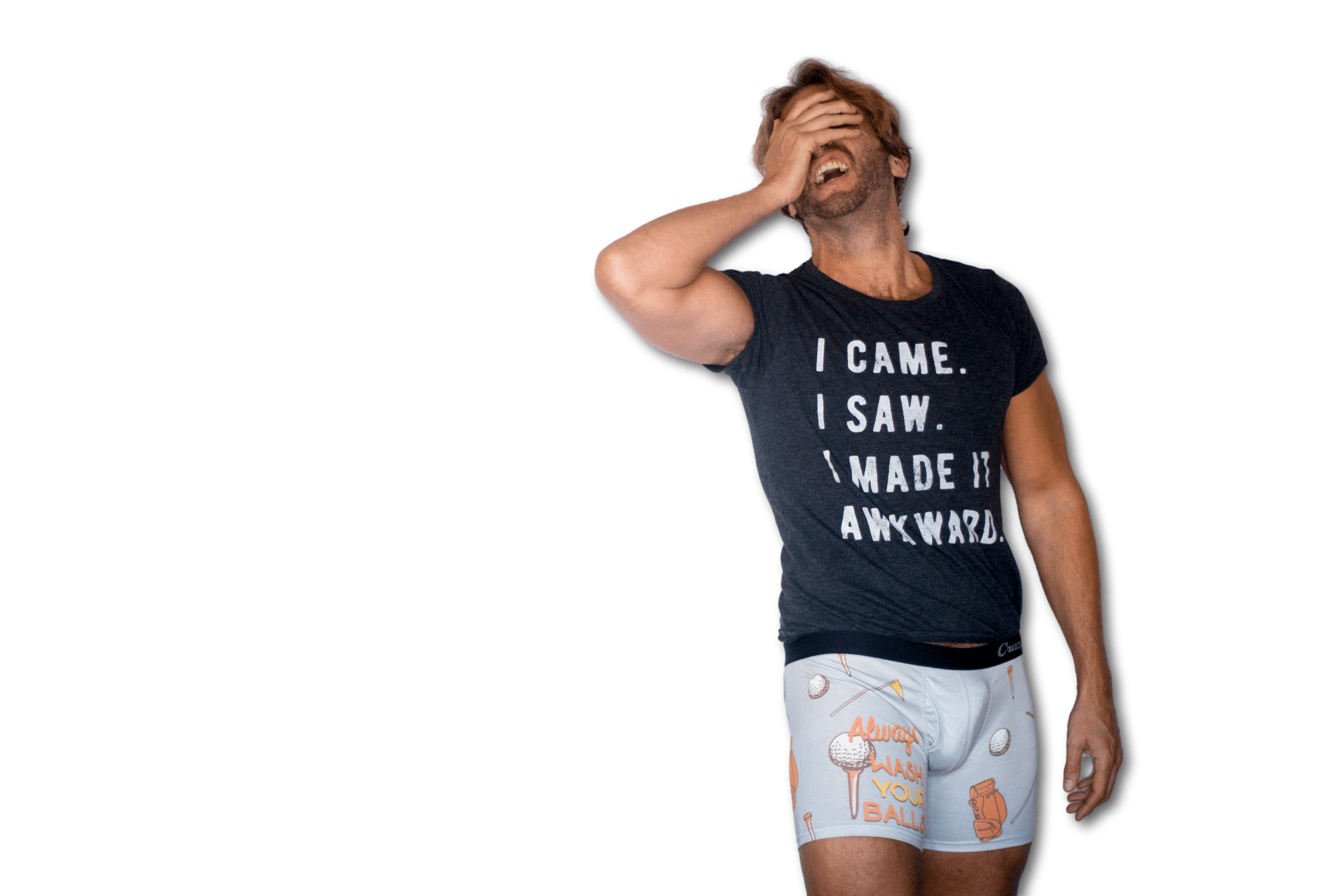 Grey Always Wash Your Balls Boxers Briefs Funny Mens Underwear for wholesale on Faire5