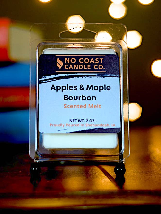 Æbler og Maple Bourbon Wax Melt for engroshandel hos No Coast Candle