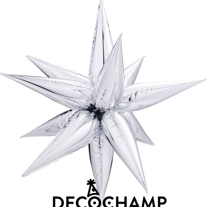 THE BALLOON HUB - Wholesale Balloon - DecoChamp Starburst 3D Foil Balloon - 26 in. (Choose Color)4