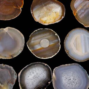 Cold River Mining - Wholesale Spiritual Stone/Crystal - NATURAL AGATE SLABS, SLICES- Sold by Pice3