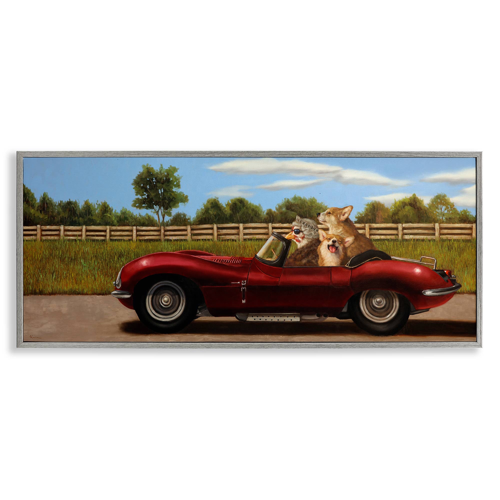 Stupell Industries – wholesale Wall sign – Animals in Sports Car - Framed Wall Art16