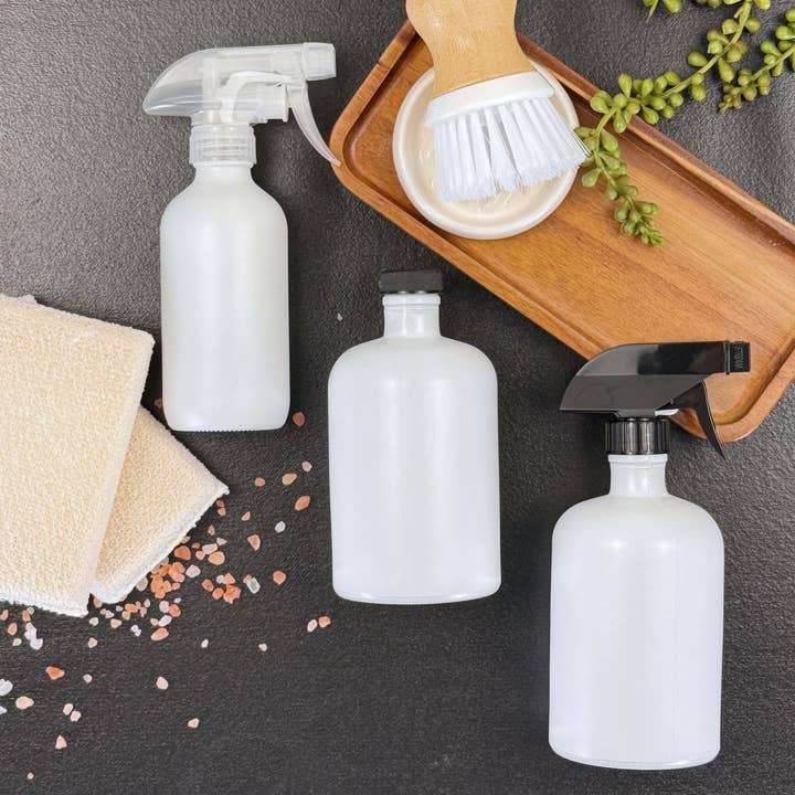 Blush Apothecary - Wholesale Soap Dispenser - White Matte Glass Dispenser Bottle2