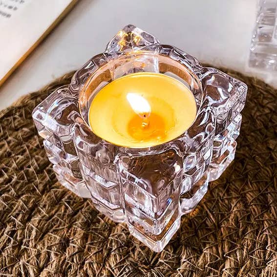Würfelförmiger Kerzenhalter aus Kristallglas für den Großhandel von Mothology Home