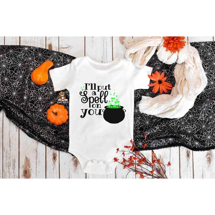 I'll Put A Spell On You Baby Onesie for wholesale by Minnie Made It