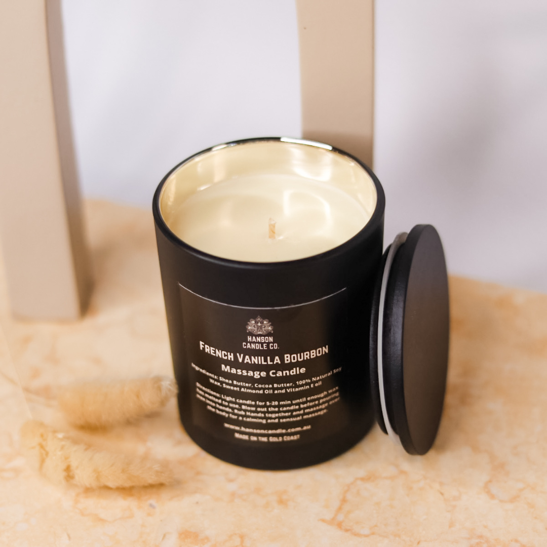Hanson Candle Co. - Wholesale Jar/Filled Candle - Sensual Massage Candle - Matte Black4