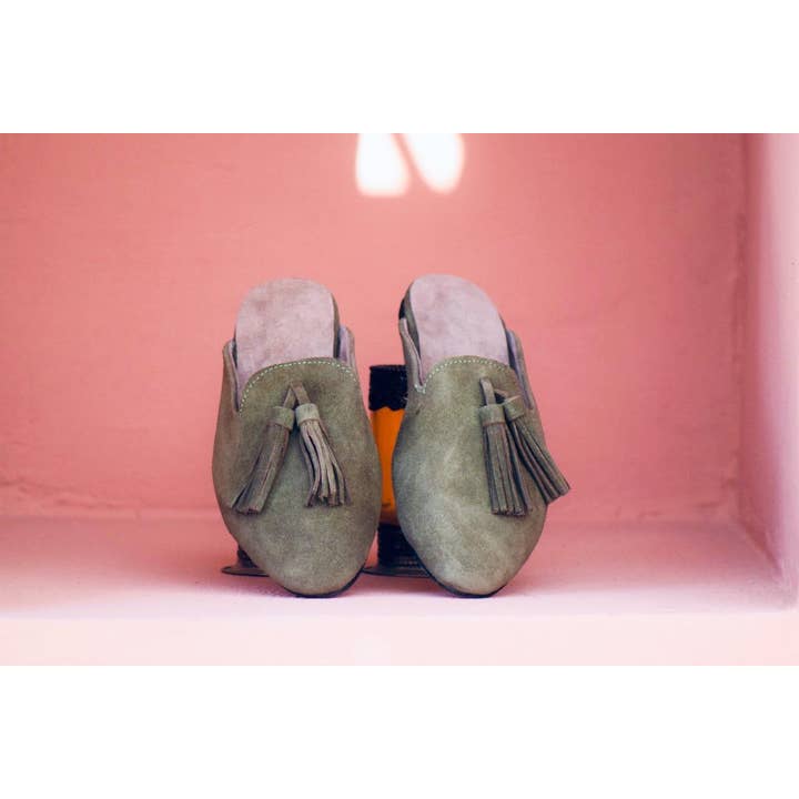 Mikwi - Wholesale Mules - Women's - Suede Leather mules for Women, leather loafers2