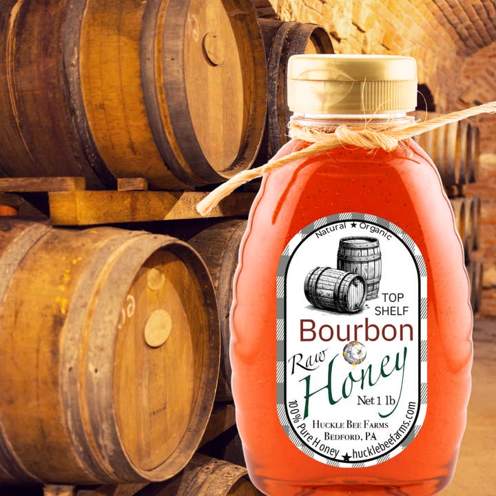 Huckle Bee Farms LLC - Wholesale Honey - 🍯 Bourbon Honey – Pure, Natural & Raw: A Gourmet Sweetener2