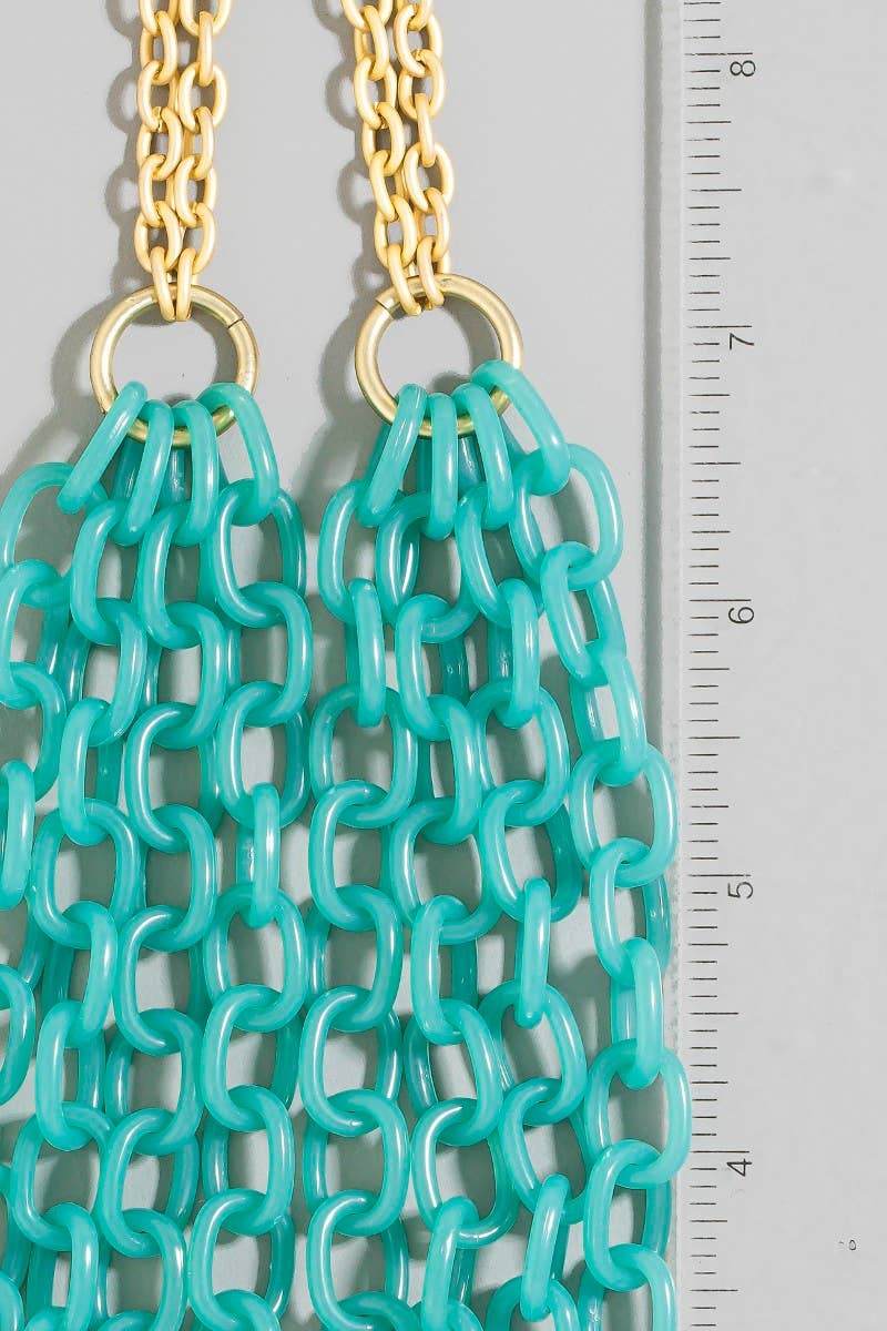 anbfashion – wholesale Kedjehalsband – Guldpläterat matt lager på lager akryl kedja statement halsband4