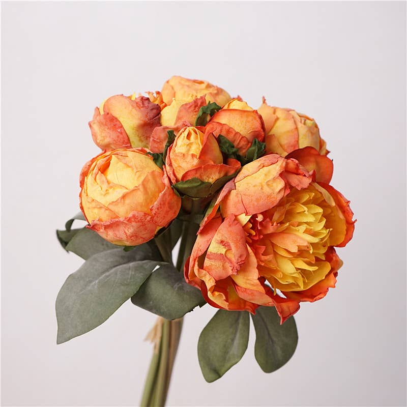 Sweet Home Deco - Vente Fleurs artificielles - Bouquet floral de pivoines en soie de 12 po, pivoines printanières, 7 tiges7