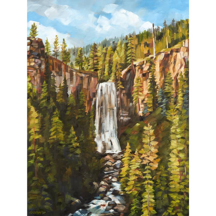 Queda de Tumalo - Impressão arquivística assinada de pintura original por atacado de SheilaDunnArt