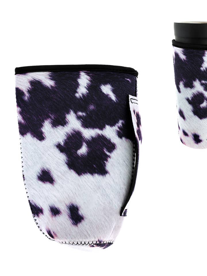 Cow Print Insulated Cup Holder for wholesale by SP Sophia Collection