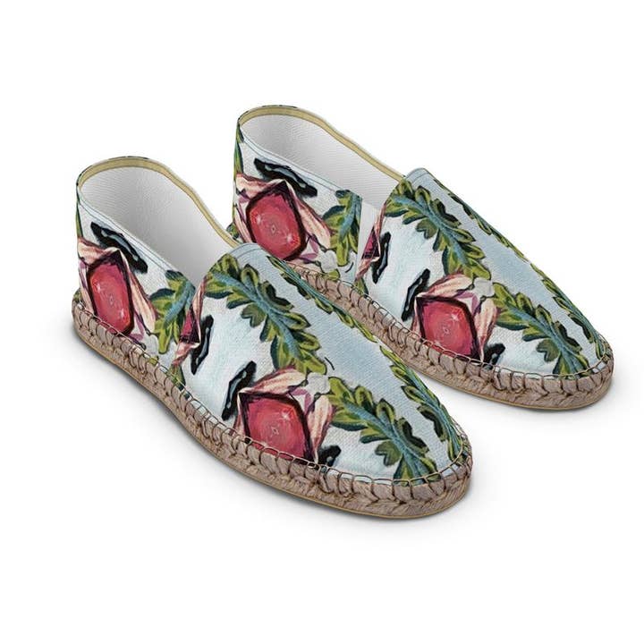 Coral Rose Espadrille for wholesale by B.Maraffi Art and Home