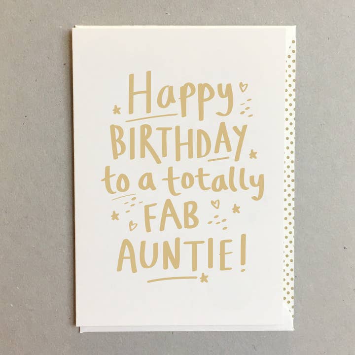 Fab Auntie Birthday BS33 for wholesale by Megan Claire