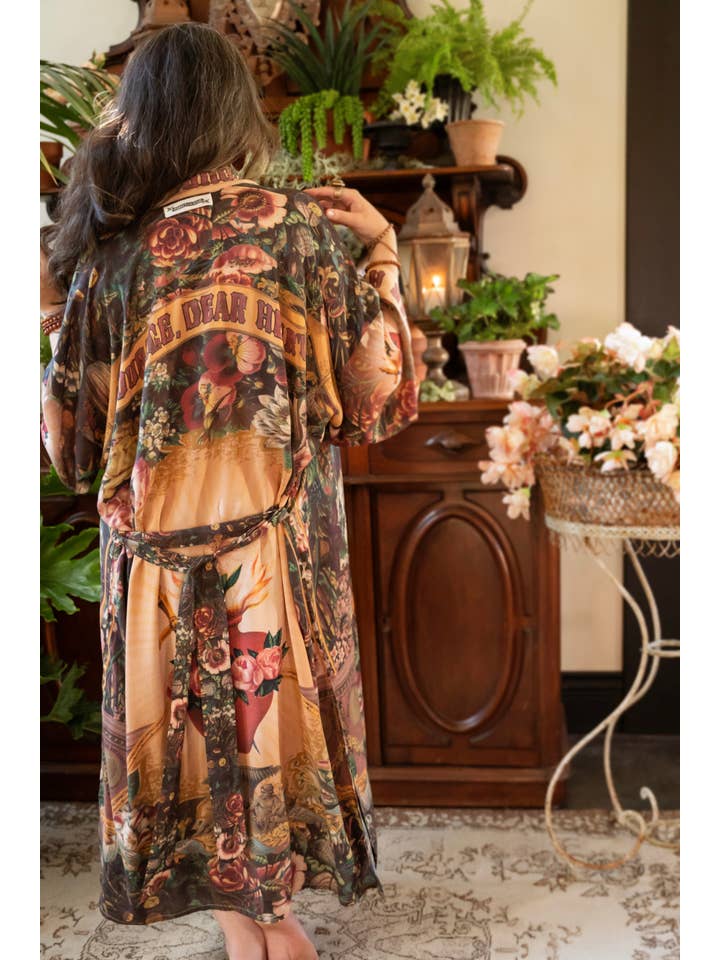 Market of Stars (USA) - Wholesale Kimono - Women's - Courage Dear Heart Opera Duster Kimono Robe w/ Sacred Heart9