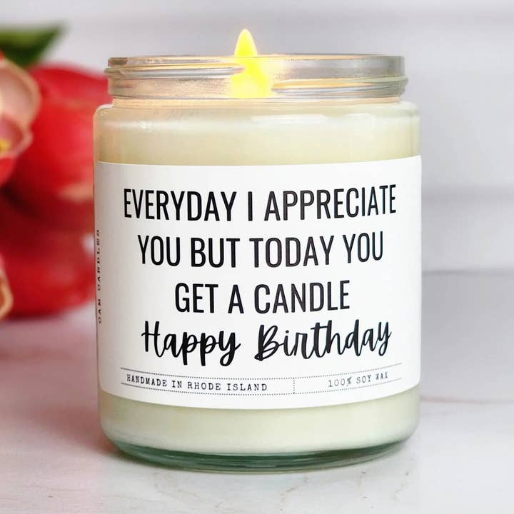 Happy Birthday Soy Candle - Everyday Appreciation for wholesale by Cam Candles