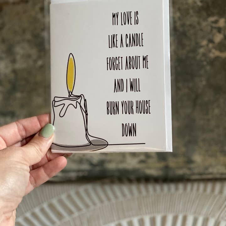 Crooked Halo - Wholesale Love Card - Love is like a Candle Greeting Card