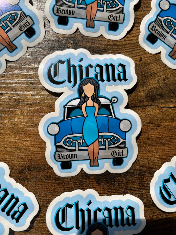 Chicana--Vinyl Sticker for wholesale by Leti and Val