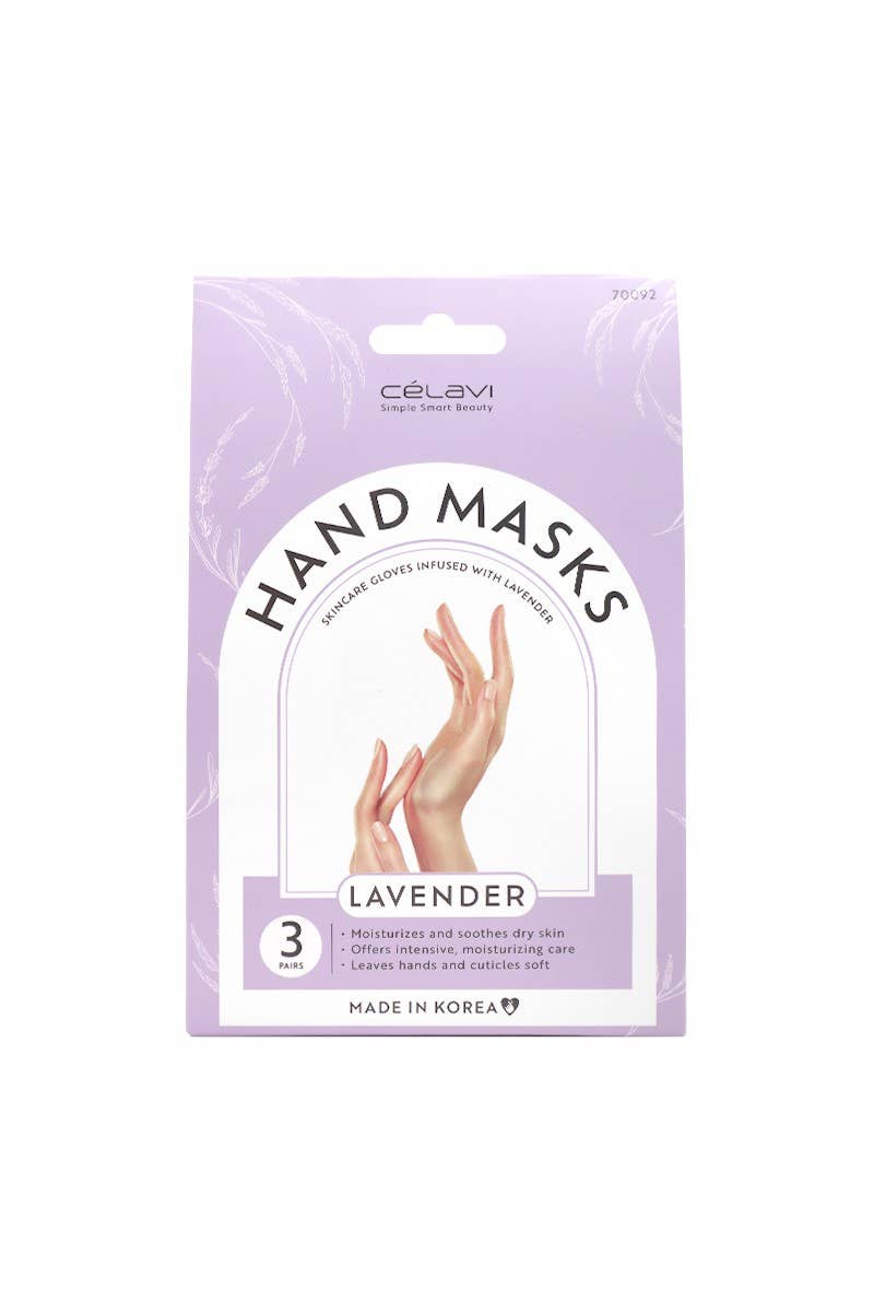 PINEAPPLE Beauty - Wholesale Hand Cream/Lotion - Celavi 70092 Lavender 3 Pairs Hand Masks Set - 1 Set1