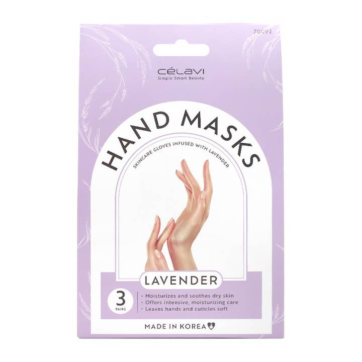 PINEAPPLE Beauty - Wholesale Hand Cream/Lotion - Celavi 70092 Lavender 3 Pairs Hand Masks Set - 1 Set1