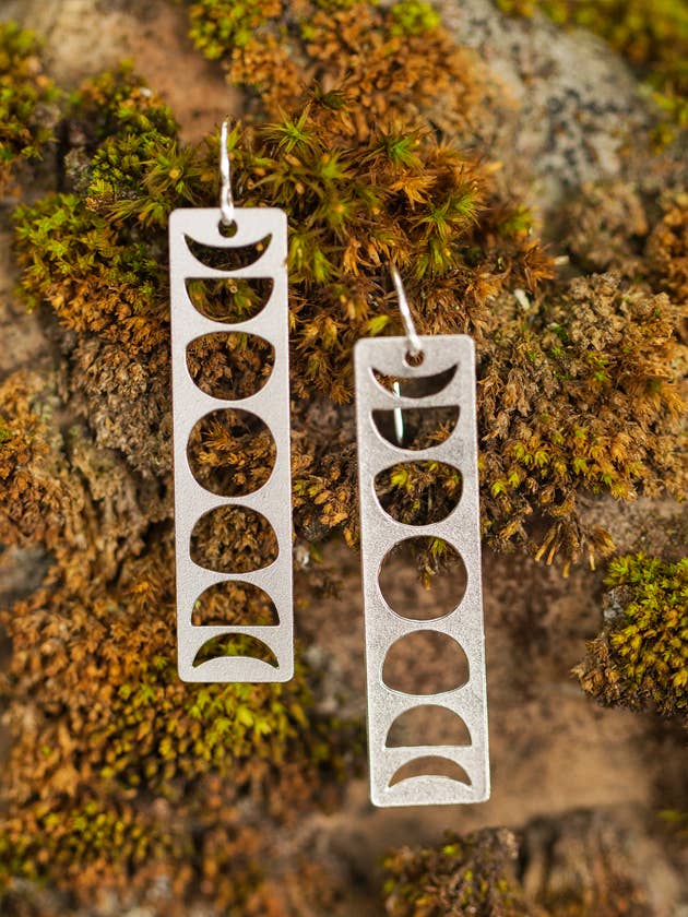 Moon Phase Earrings for wholesale by Made of Mountains