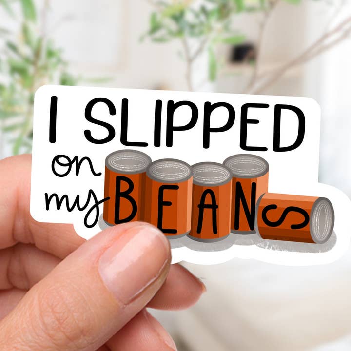 I Slipped on my Beans! Bluey Sticker for wholesale by Couch McDoodles