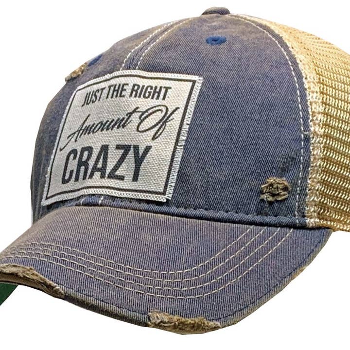 Just The Right Amount Of Crazy Trucker Hat Baseball Cap for wholesale by Vintage Life