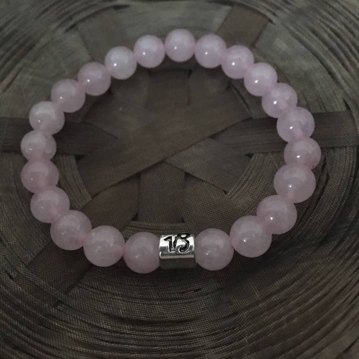 Rose Quartz Capricorn Star Sign Zodiac Sign Bracelet for wholesale by Roshni Desai & Things