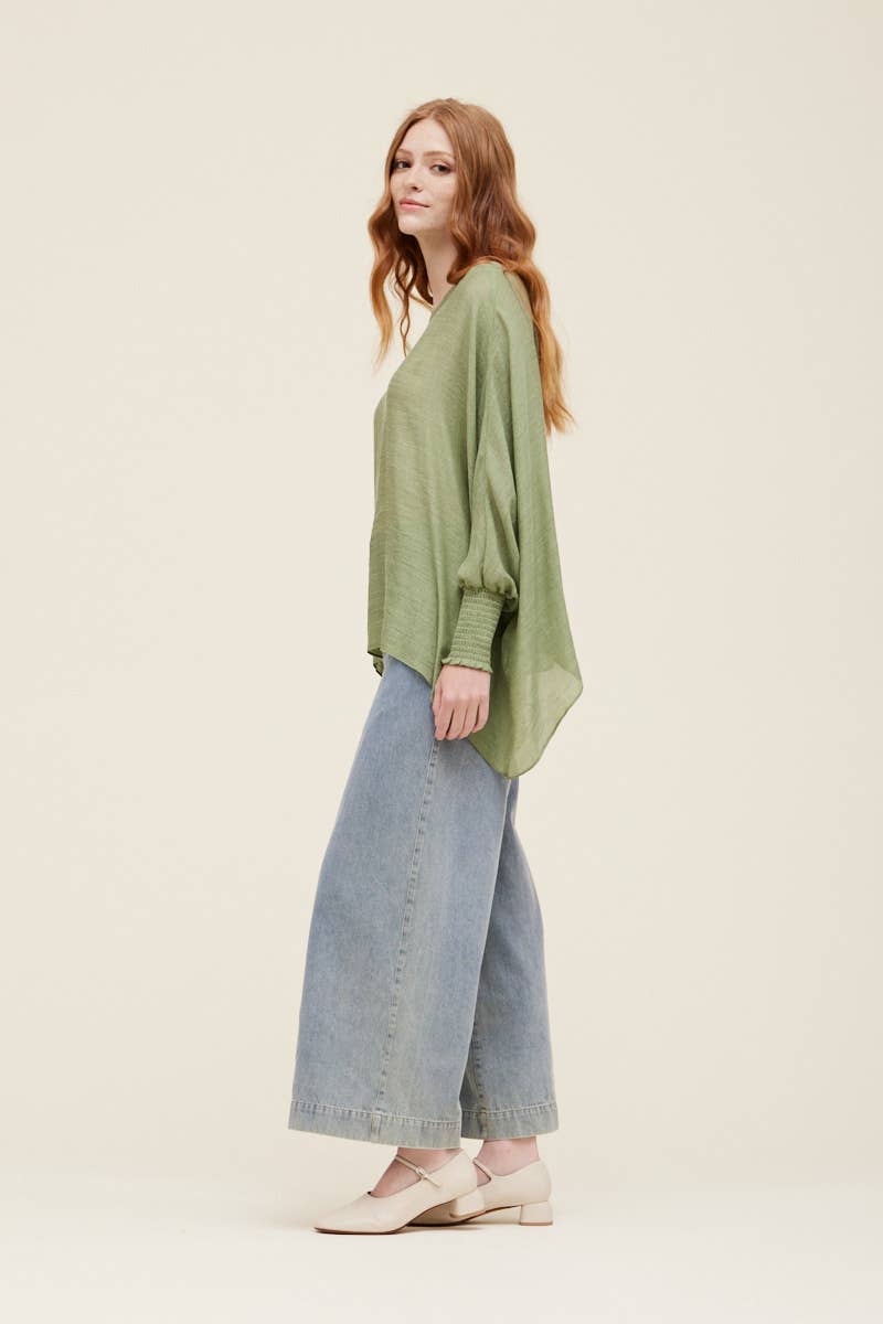 Grade & Gather - Vente Chemisier – femme - 40250PP - BLOUSE À MANCHES SMOCKÉES41