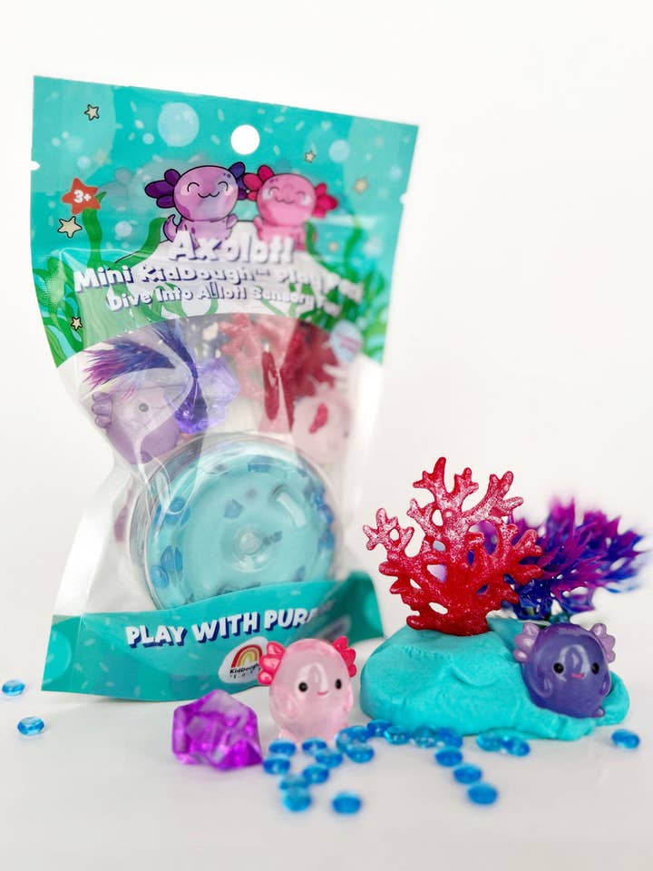 Axolotl Mini Play Pack for wholesale by Earth Grown KidDoughs (KidDoughs by EGKD)