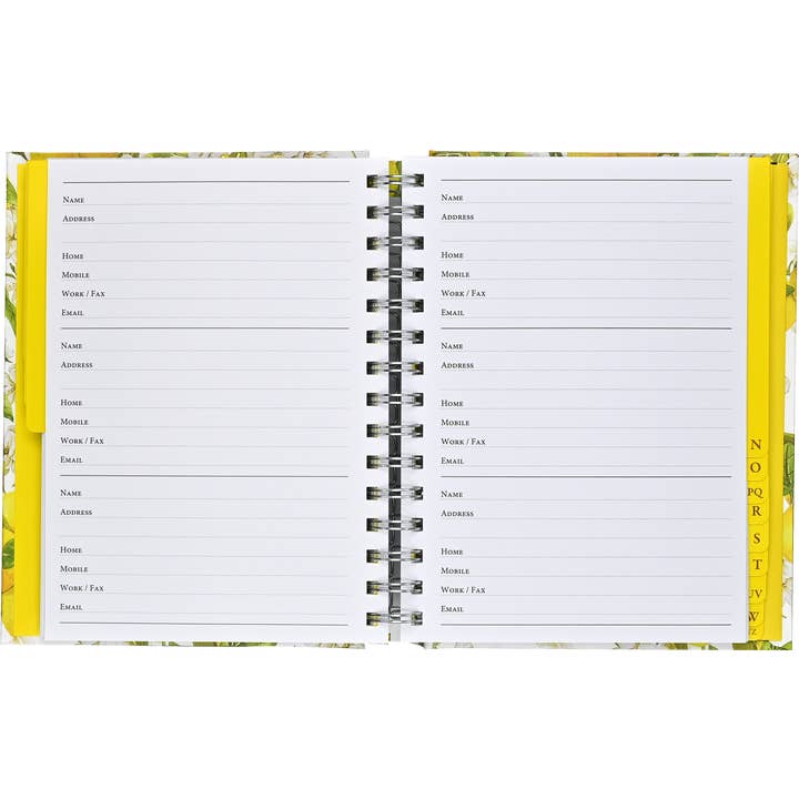 Peter Pauper Press - Wholesale Address Book - Amalfi Lemons Large Address Book