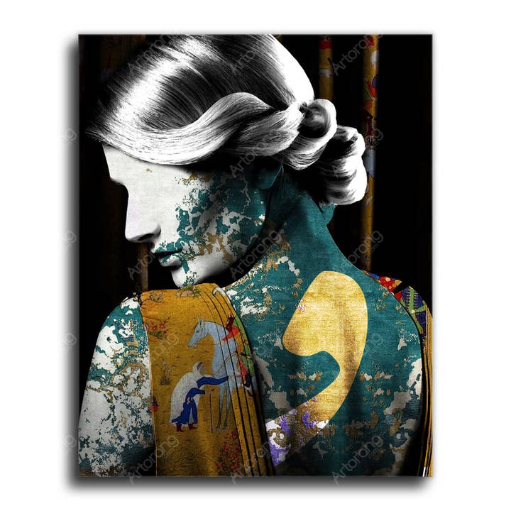 Farsi Calligraphy Body Painting Canvas Art | Persian Calligraphy | Arabic Calligraphy | Persian Miniature | Persian Gift for wholesale by Artorang