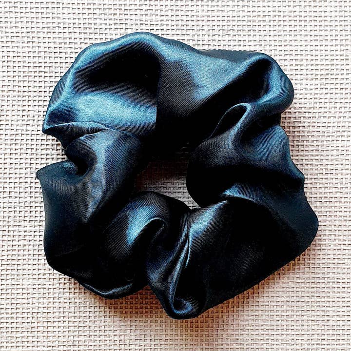 Forest Satin Medium Scrunchie for wholesale by Saltwell Design Studio