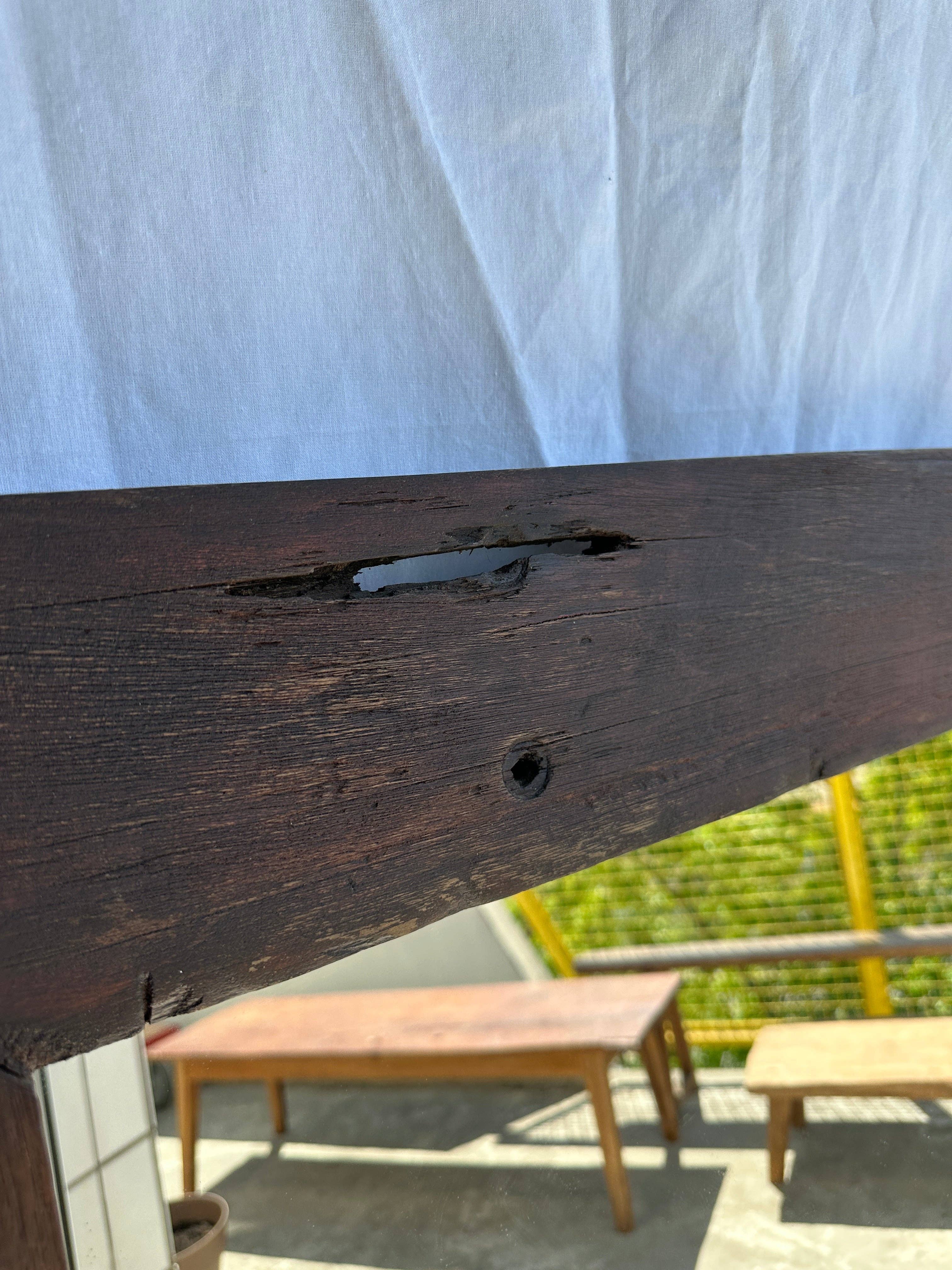 Office Objets - Wholesale Wall Mirror - Mirror with exotic brutalist old iron wood frame H:139cm70