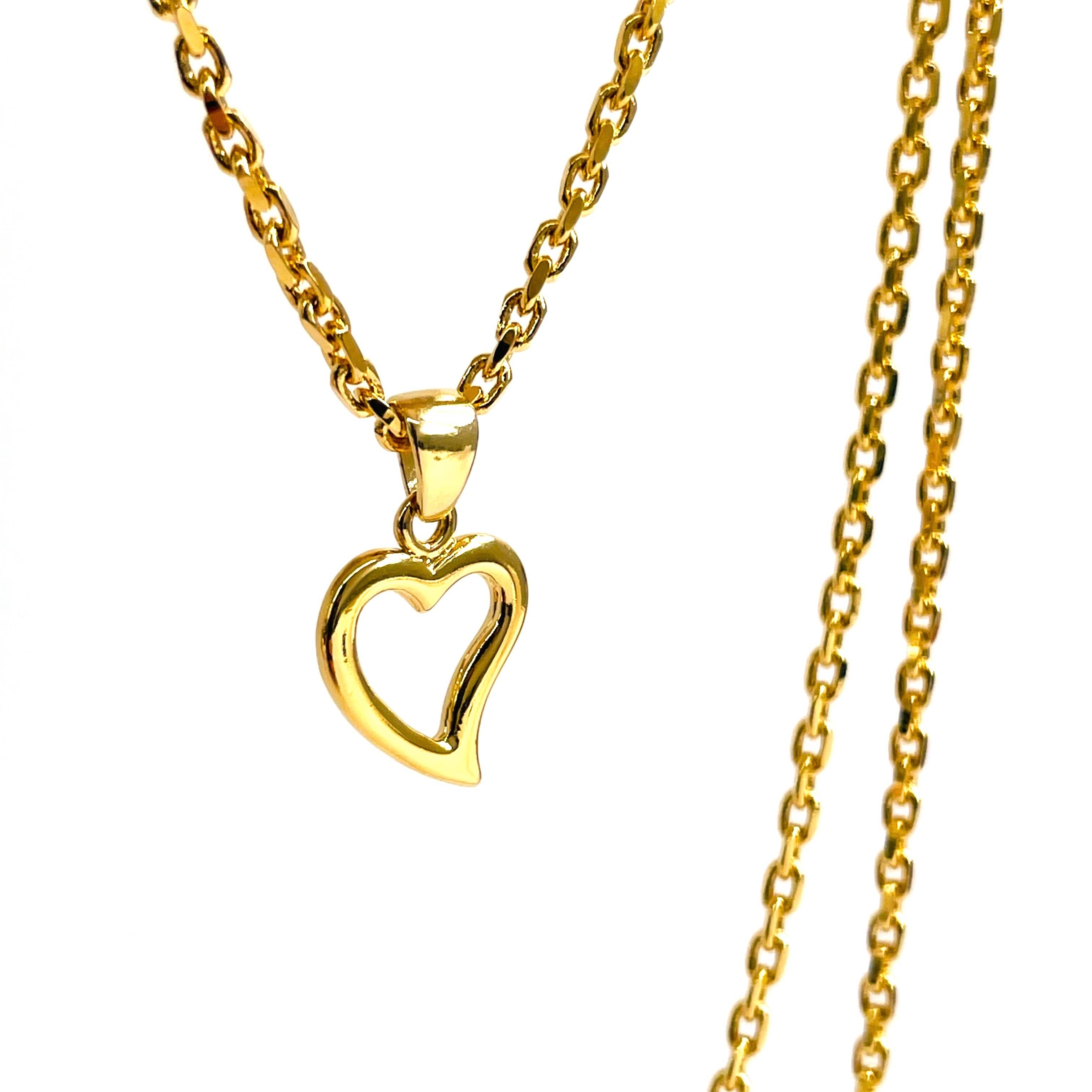 GI.OTTO - Wholesale Pendant/Charm Necklace - Shiny Trio Necklace 76 cm Gold6