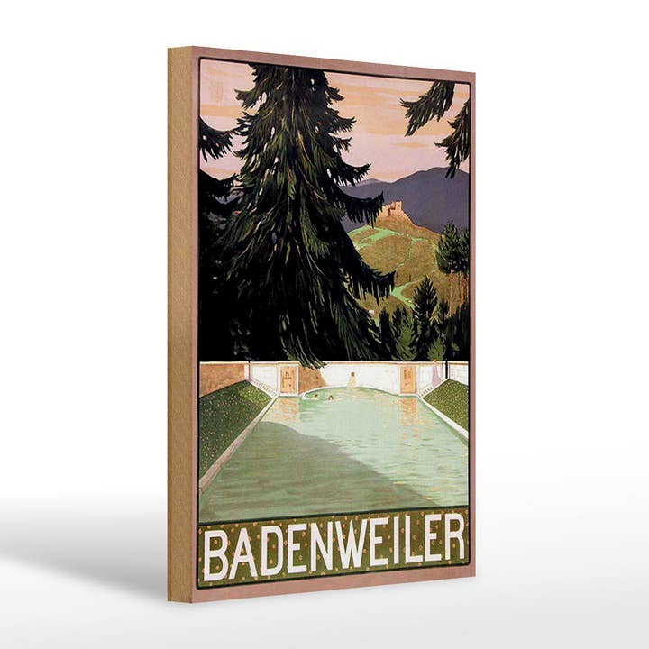 Holzschild Reise 20x30 cm Badenweiler Deko Schild für den Großhandel von Femer