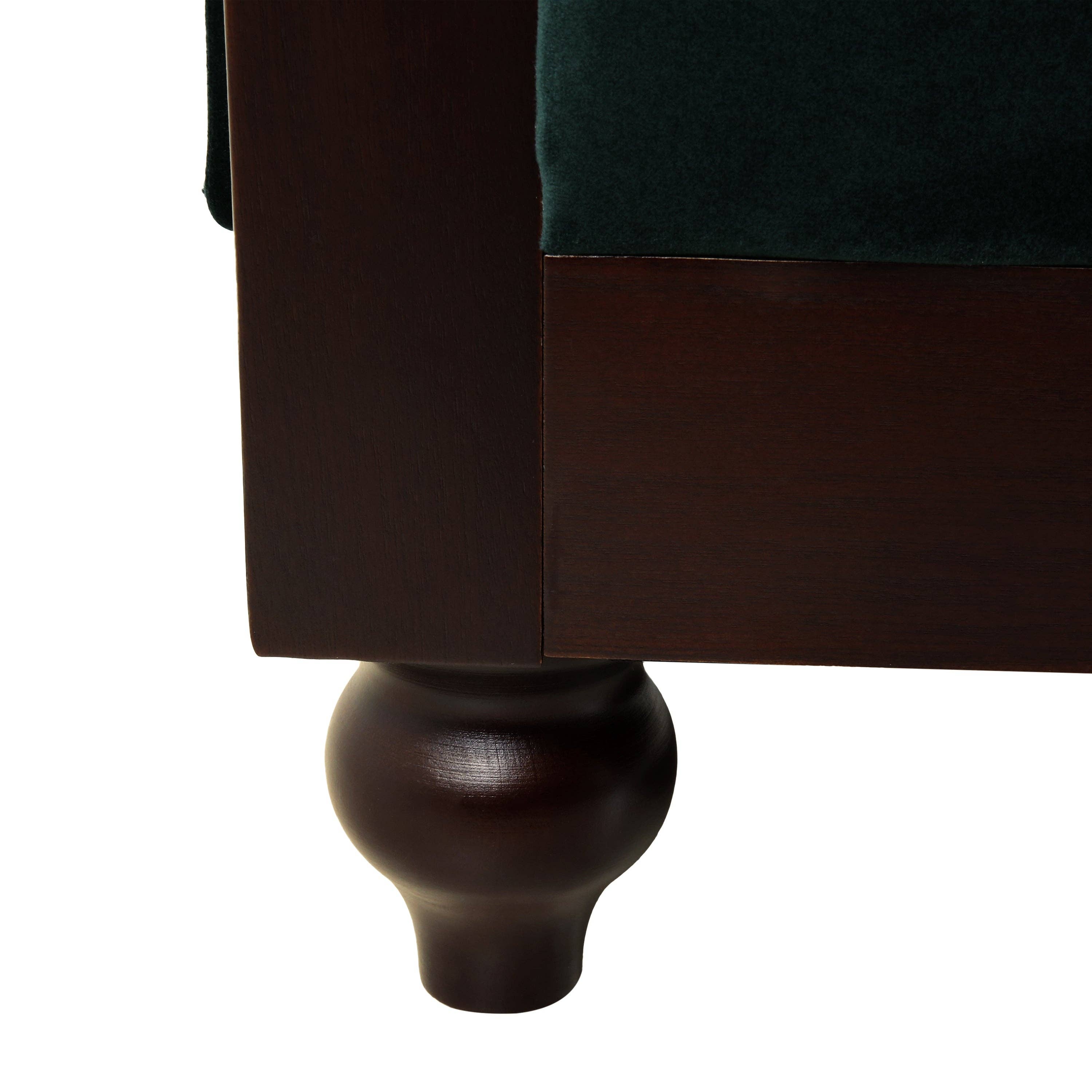 39F Inc. - Vente Canapés - Canapé Chesterfield en velours vert foncé pour 2 places14