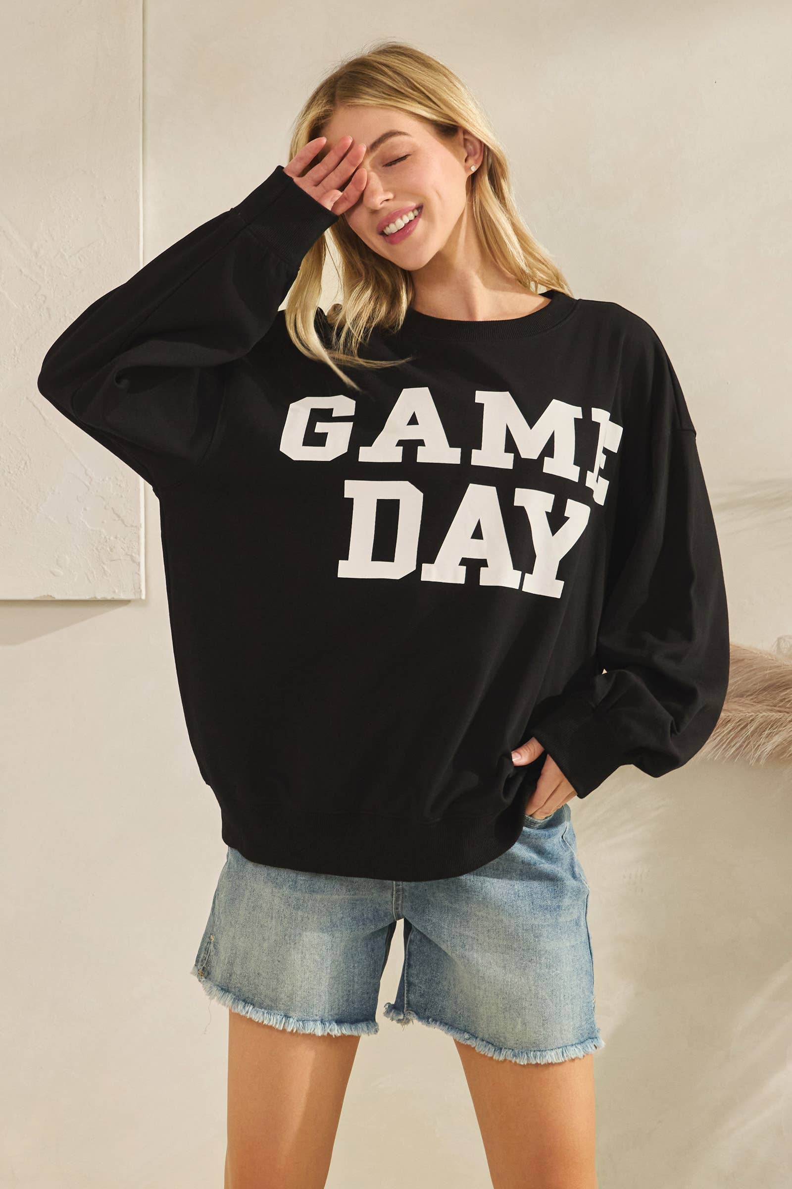 Sewn and Seen - Wholesale Graphic Sweatshirt - Women's - Bold Varsity Game Day Sweatshirt40