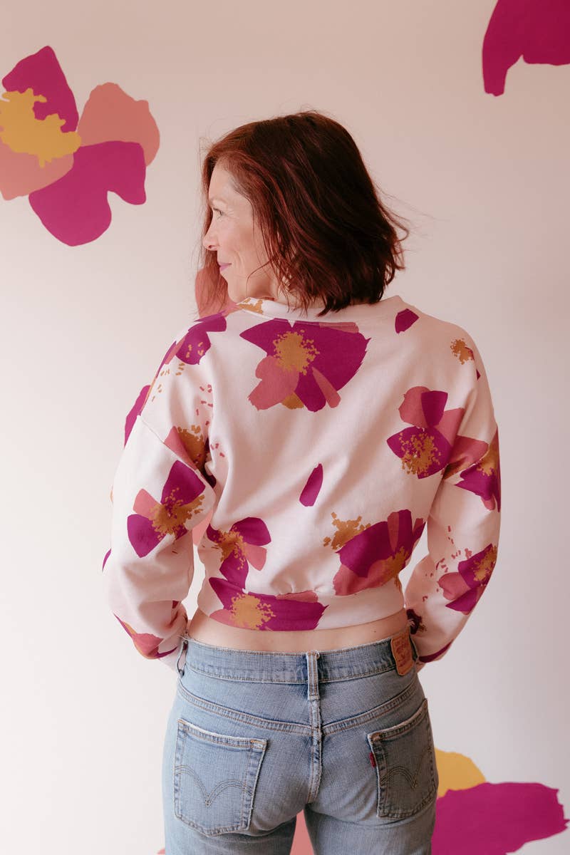 Eglantine et Zoé - Wholesale Fabric - Anémona Nude Cotton Sweat Fabric2