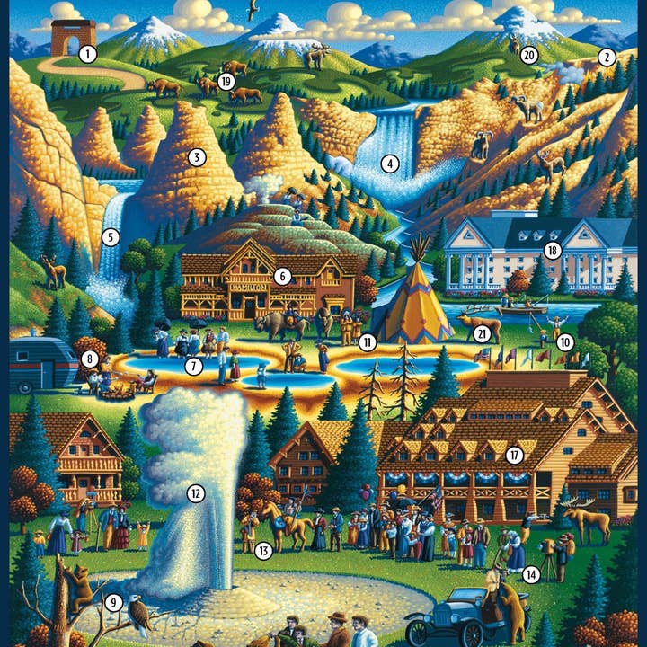 Boardwalk Puzzle Company - Wholesale Puzzle - Adult - Yellowstone National Park - 500 Piece2