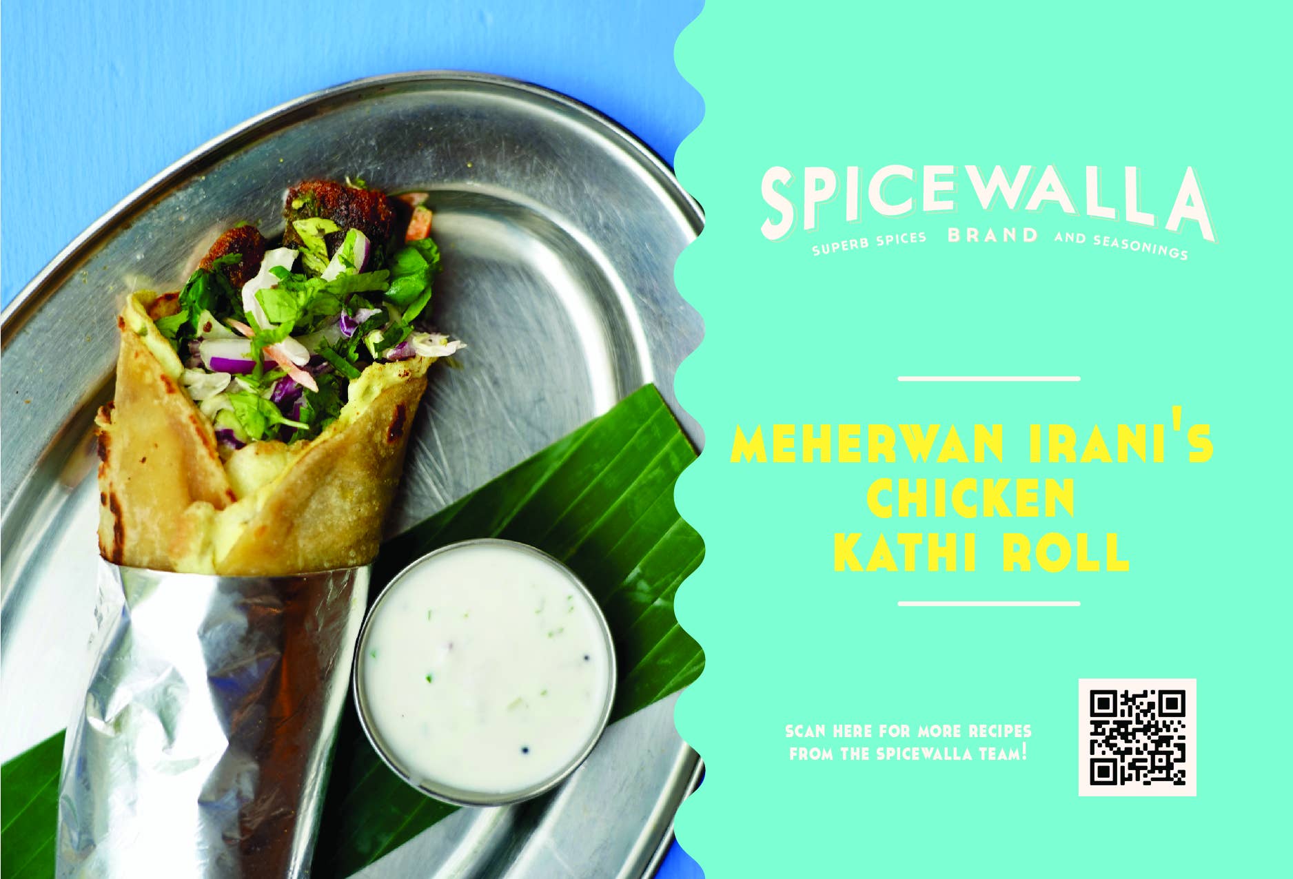 Spicewalla – Mistura de especiarias secas por atacado – Feitiço de Spicewalla. Receita de Pão Kathi de Frango Meherwan Irani