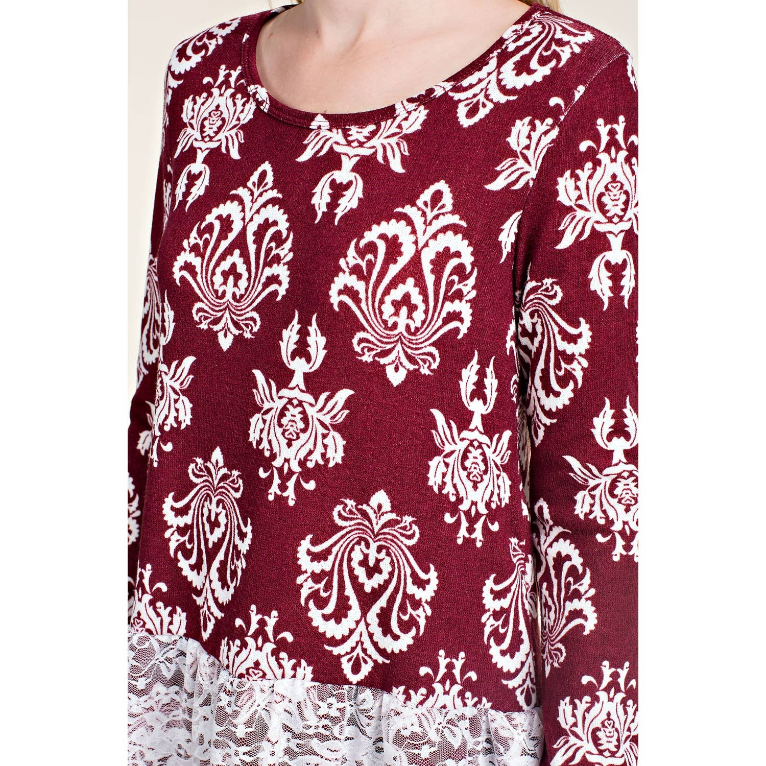 VOCAL - Wholesale Blouse - Dames - Klassieke gotische gesublimeerde print lange mouw top4