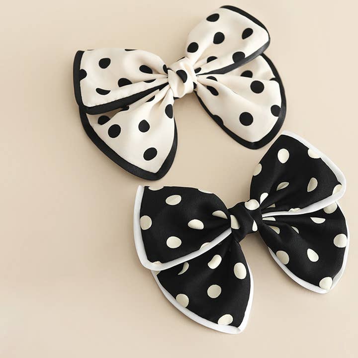POLKA DOT BIG BOW TEMPERAMENT HAIRPIN_CWASC1064 for wholesale by ACCITY