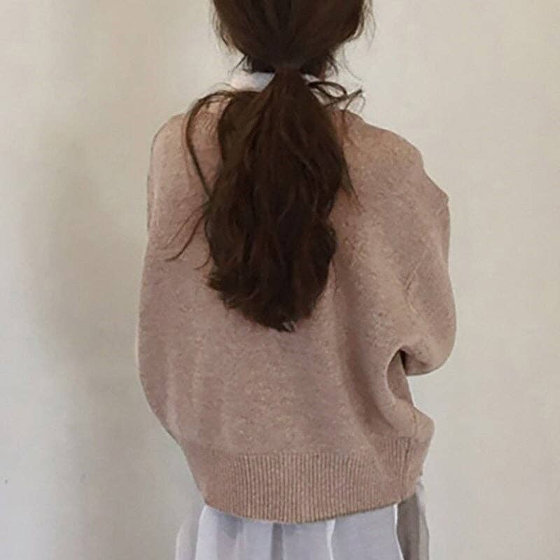 kycozy – wholesale Cardigan – Women’s – Round Neck Asymmetrical Button Cardigan Sweater3