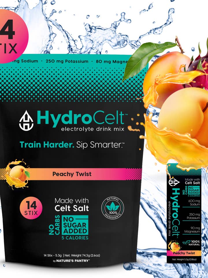 HydroCelt Peachy Twist – Mélange de Boisson Électrolyte Propre pour la vente par Celt Salt By Nature's Pantry