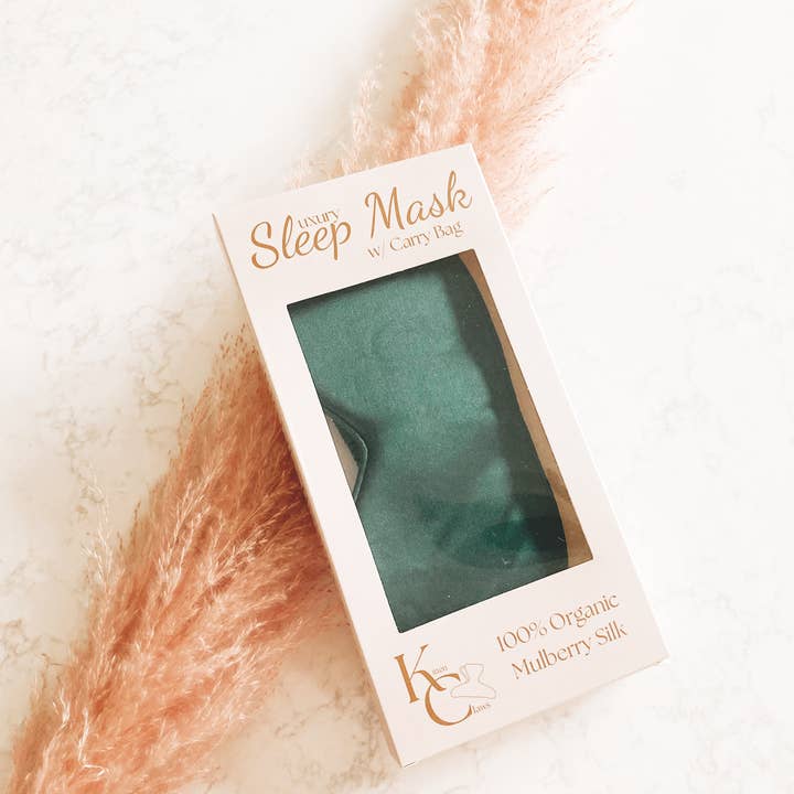 Kitten Claws Clips - Wholesale Slaap-/oogmasker - Zijden slaapmasker *Deep Teal 100% biologisch