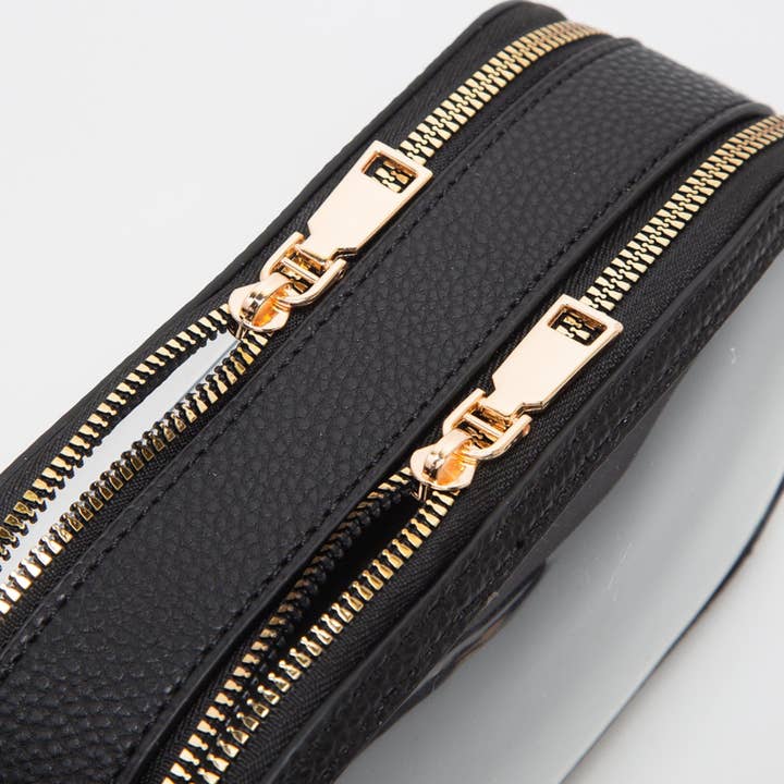 MiMi Wholesale - Wholesale Crossbody Bag - Women's - TG10552 Double Zipper Oval Clear Gameday/Stadium Bag22